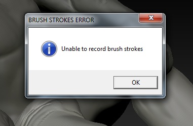 zbrush unable to record brush strokes