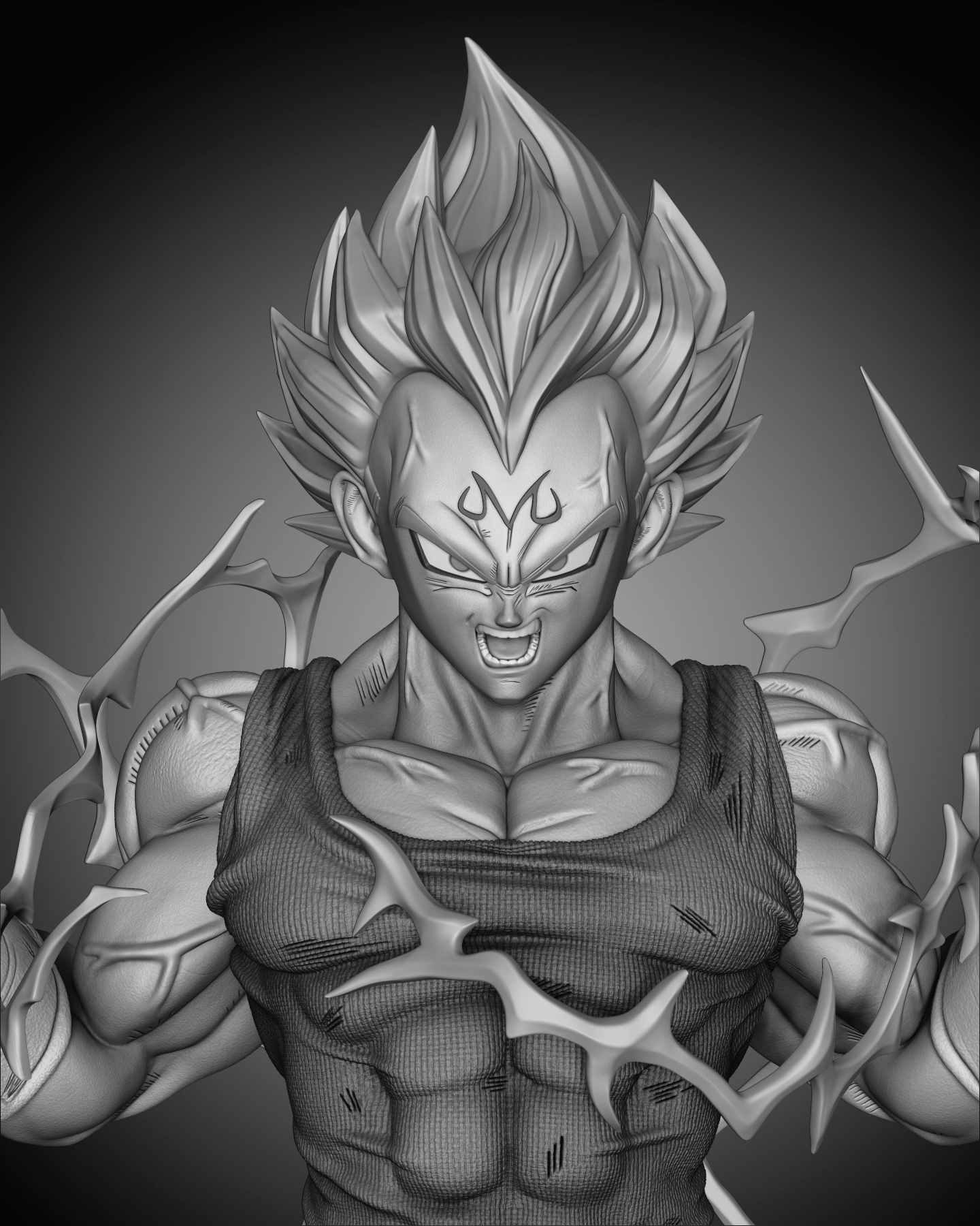 vegeta zbrush render