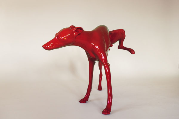 Urinating Whippet Mannequin 2