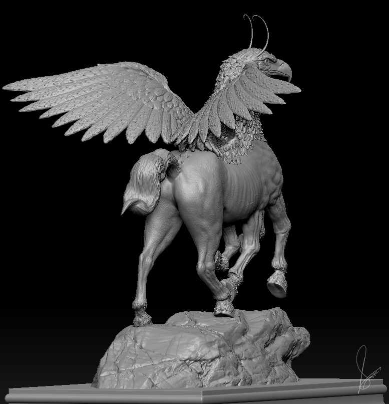 Hippogriff-X_Creature_Digital_Sculpture_Surajit_Sen_Dec2025_WIP2