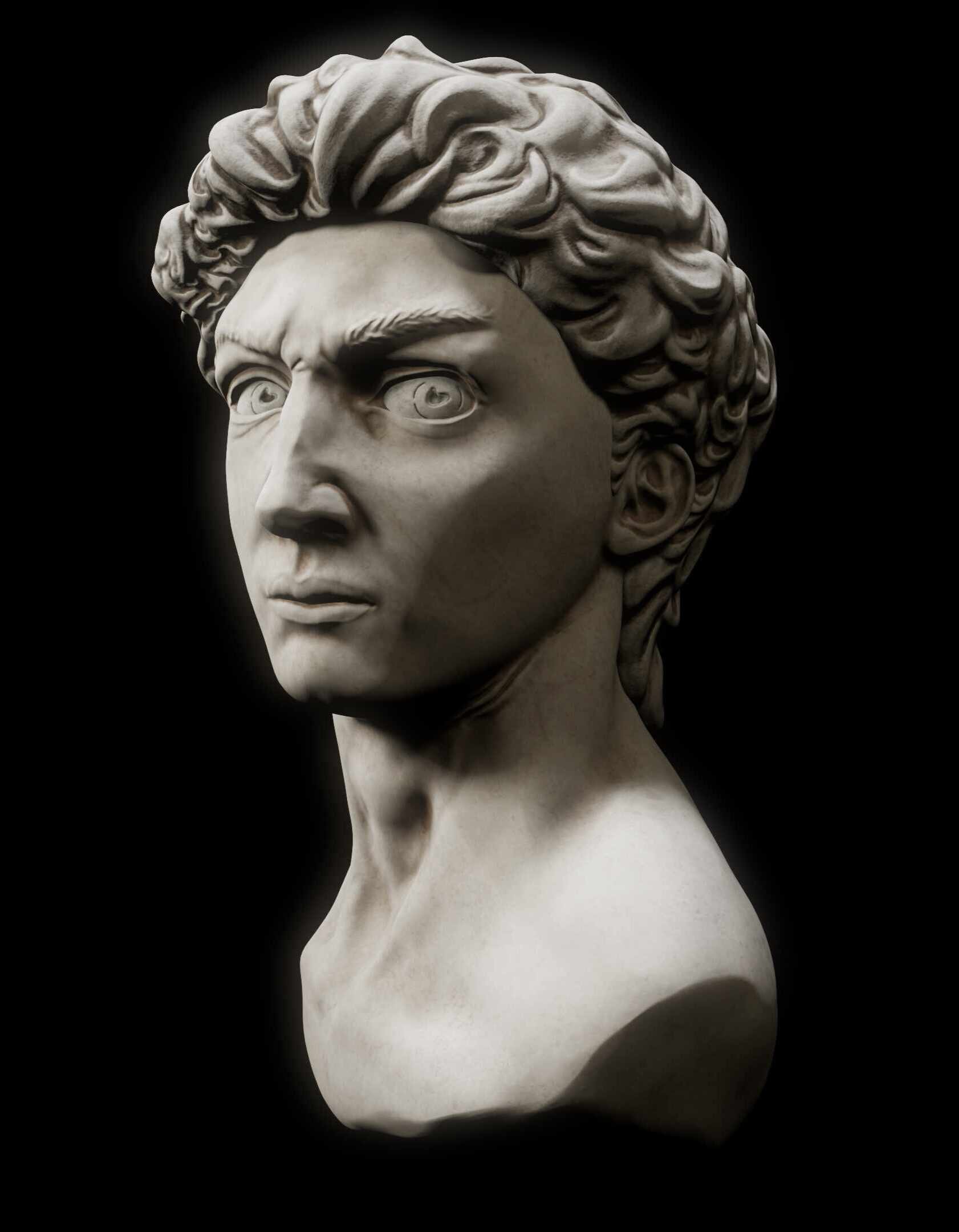 David statue with skin texture - ZBrushCentral