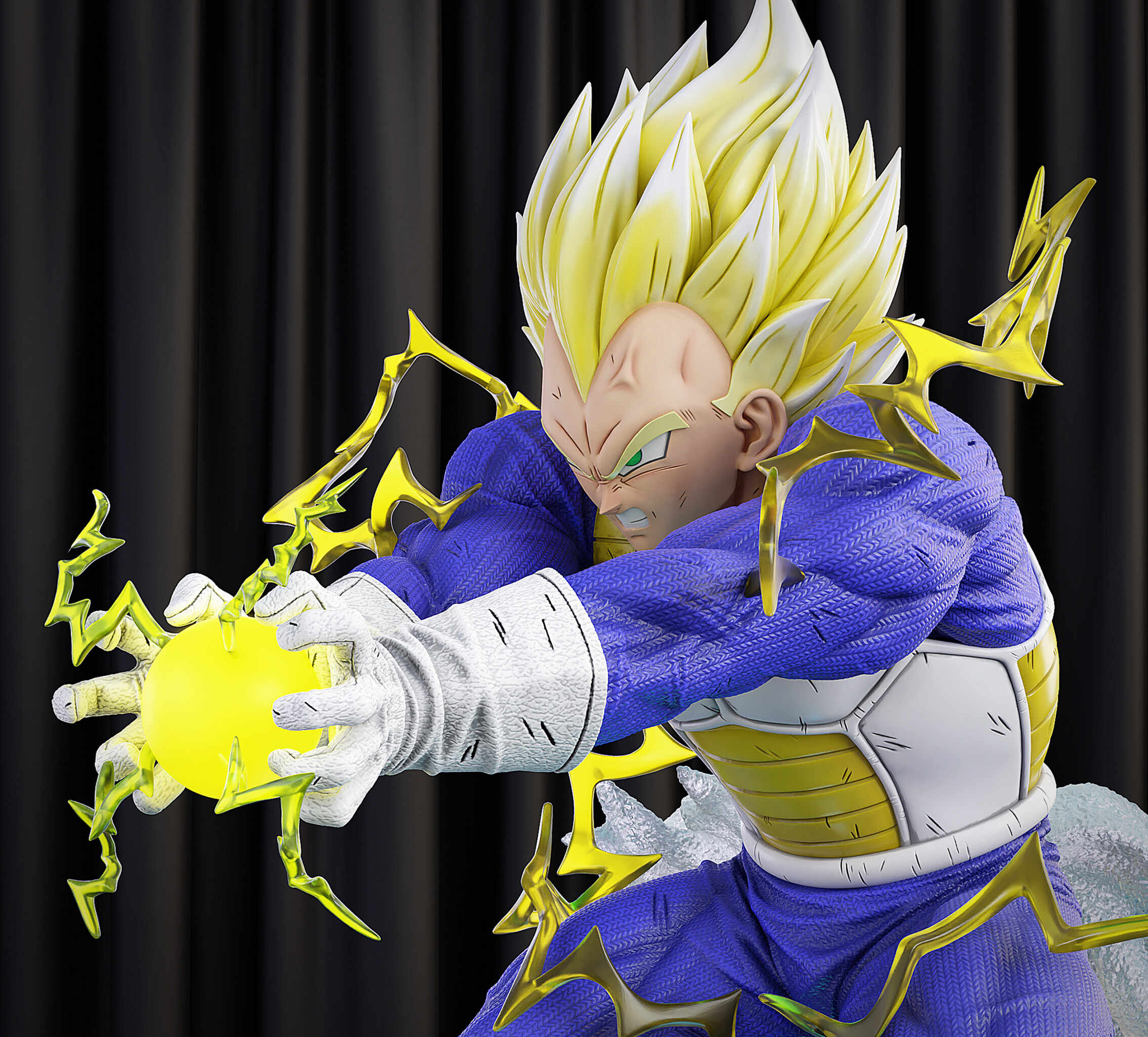 Vegeta Final Flash Statue - ZBrushCentral