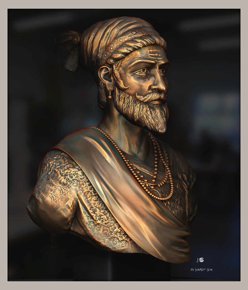 Chhatrapati Shivaji Maharaj_Digital_Sculpture_look2_SurajitSen_April2021A_L