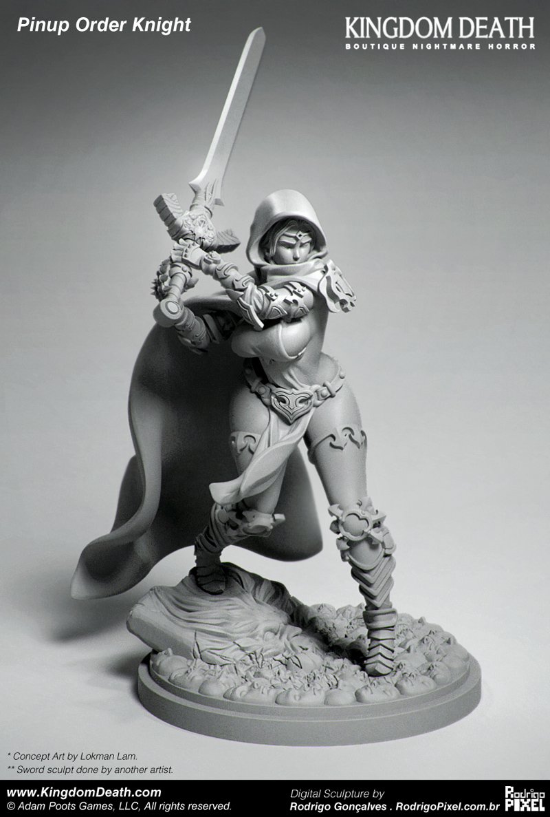 Kingdom Death Pinup Order Knight Miniature Zbrushcentral