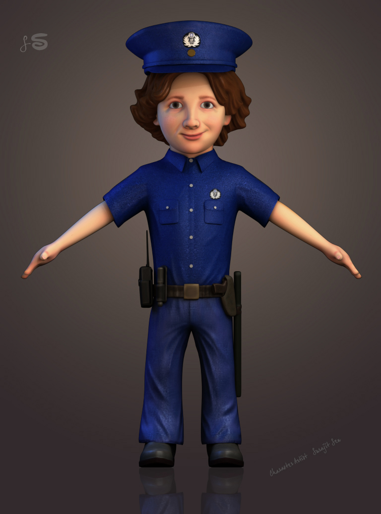 KId_police_Cap_SurajitSen_India.JPG