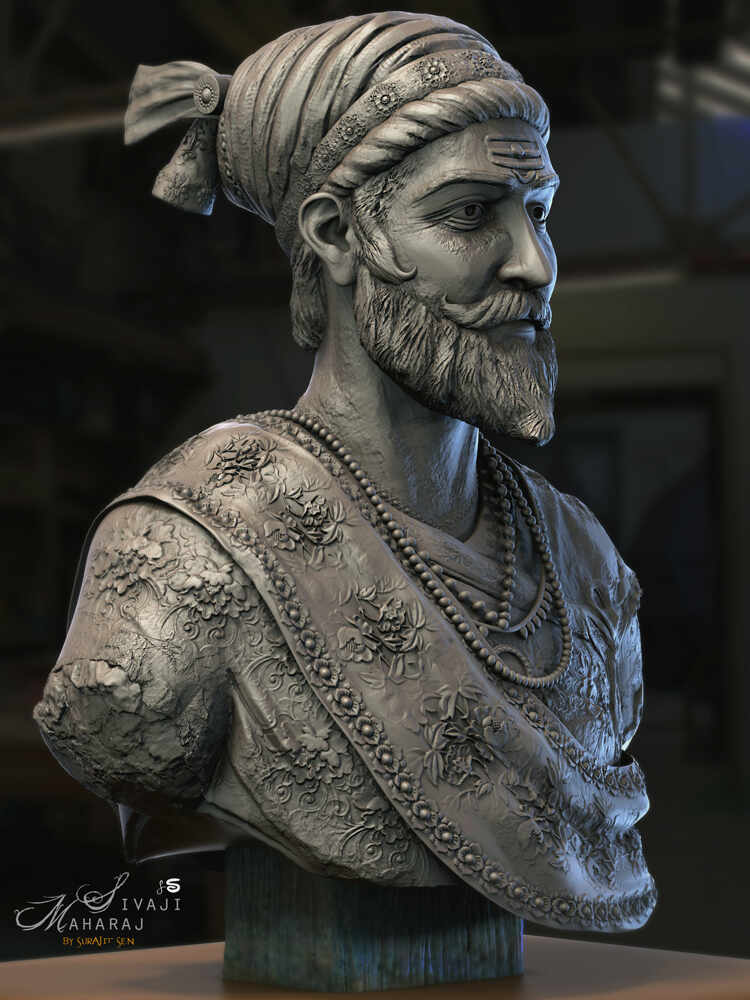 Shivaji_Maharaj_Digital_Sculpture_SurajitSen_Dec2021A_L