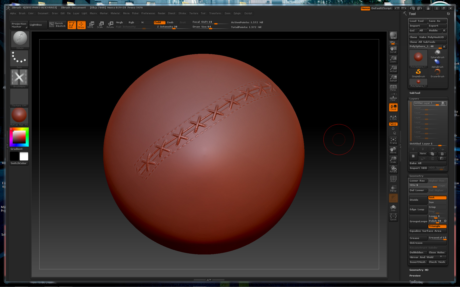 zbrush create edge around polygroup