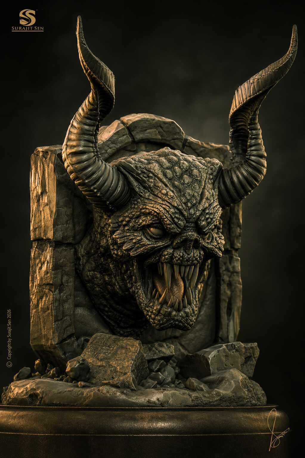 Konistosur_Digital_Sculpture_SurajitSen_Jul2026C_YEL