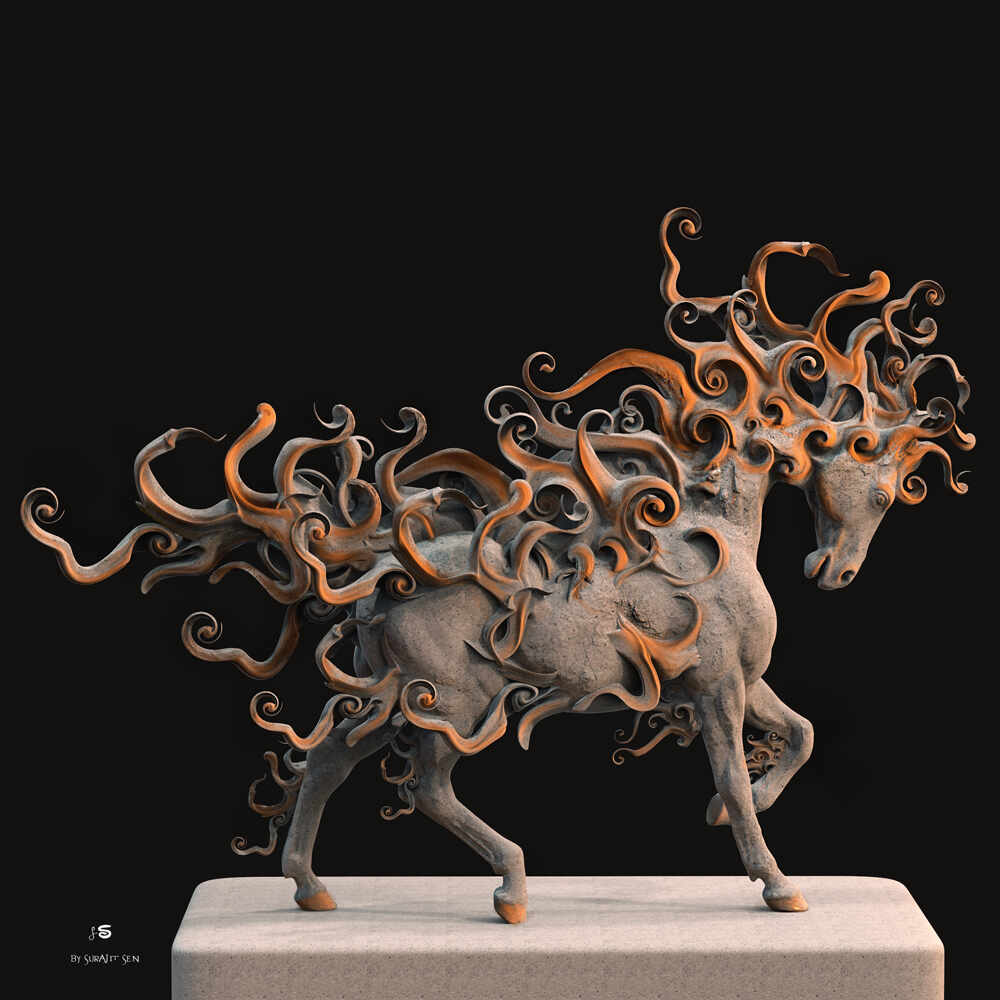 Dream_Horse_Digital_Sculpture_SurajitSen_Aug2021_L