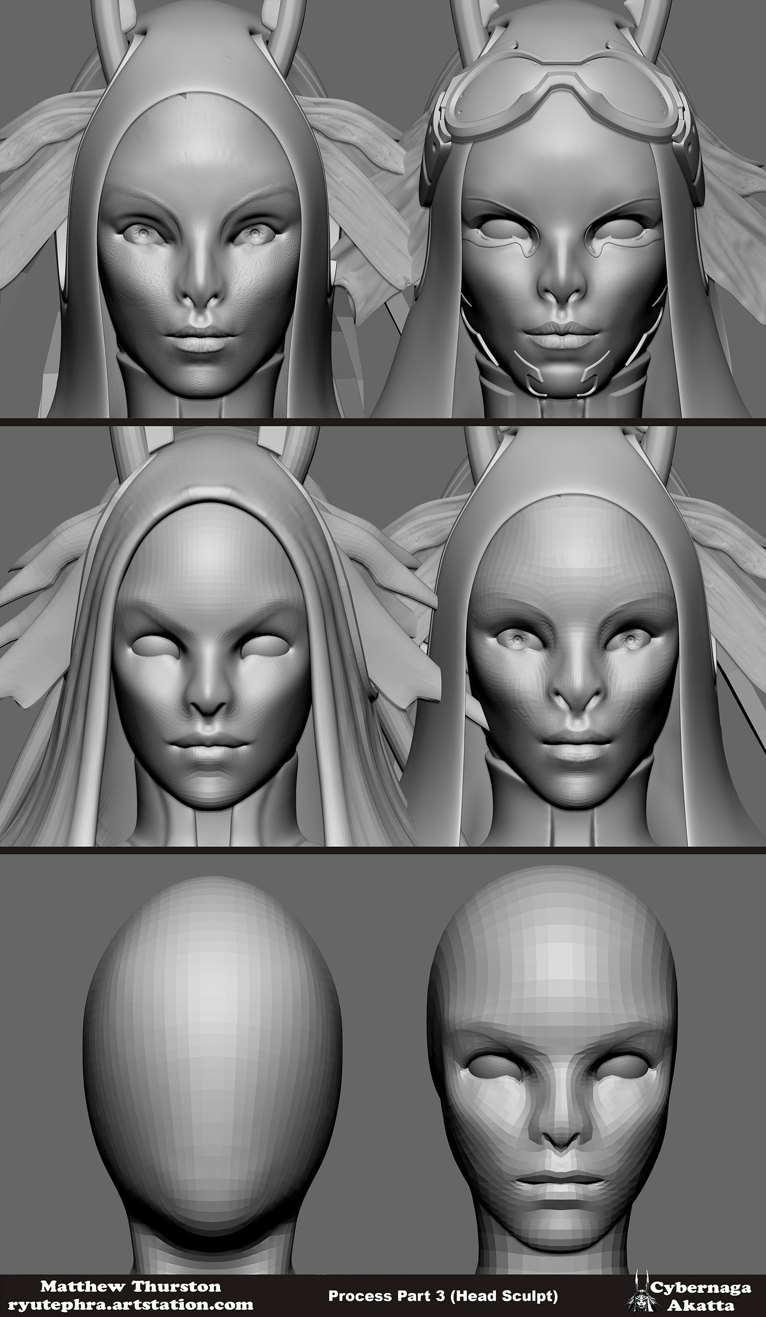 Cybernaga Akatta Process 3 Head Sculpt.jpg