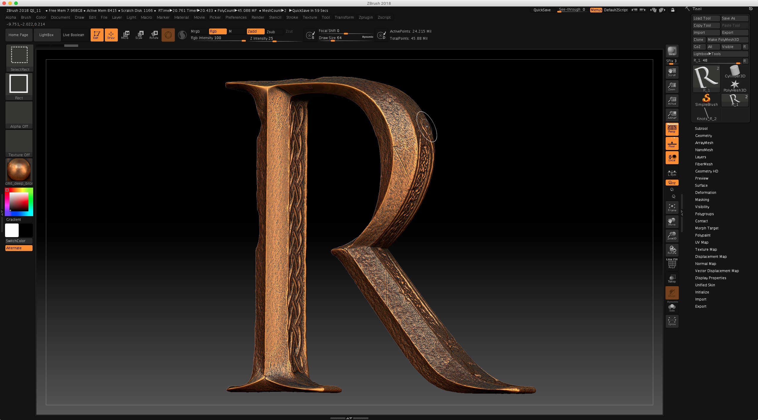 R - zbrush screenshot