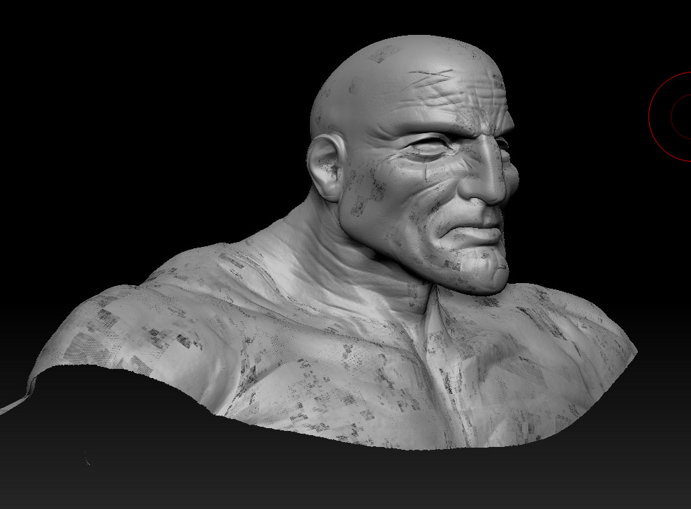 polypaint not working on partially hidden meshes?? Answered