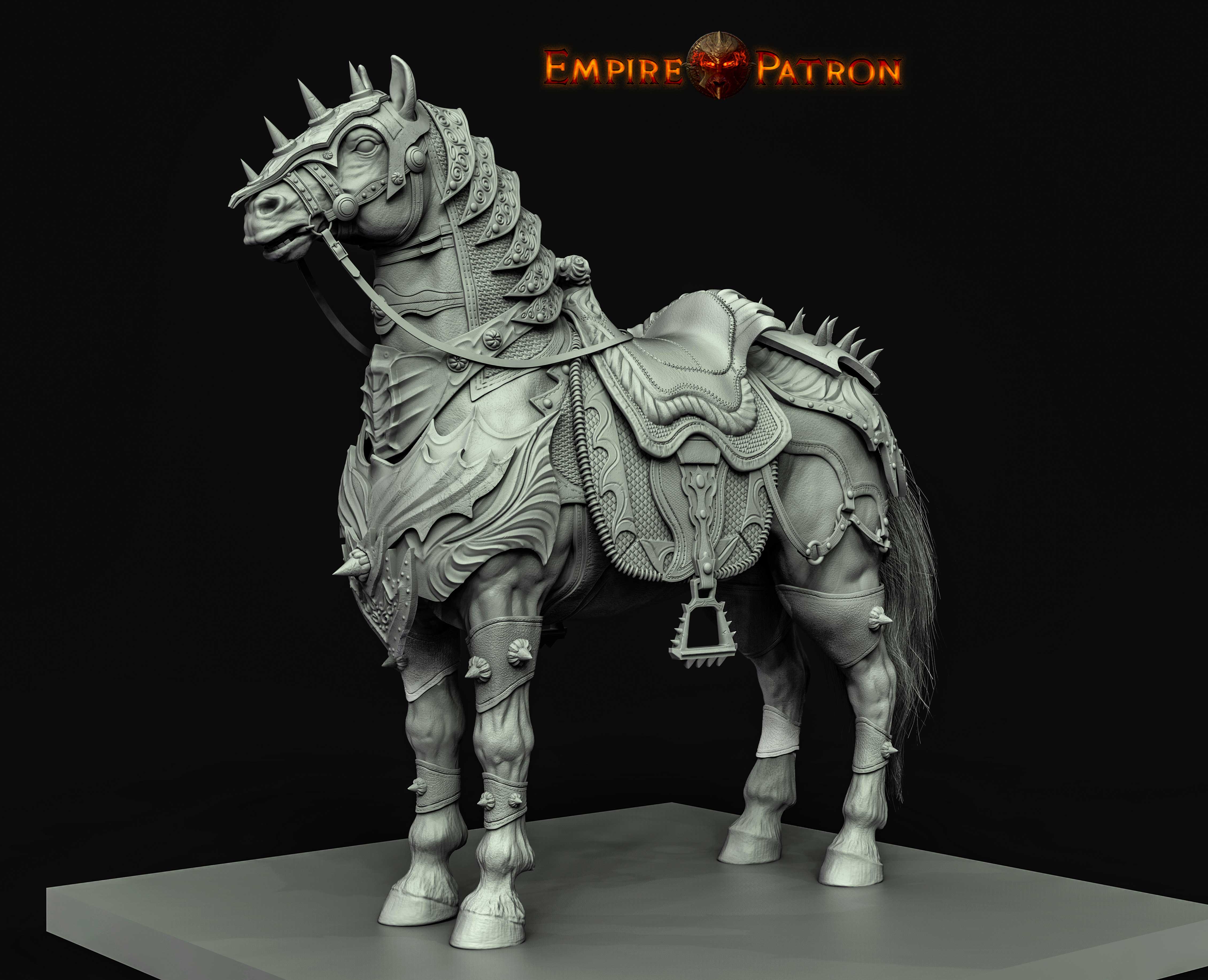 armored horse zbrush