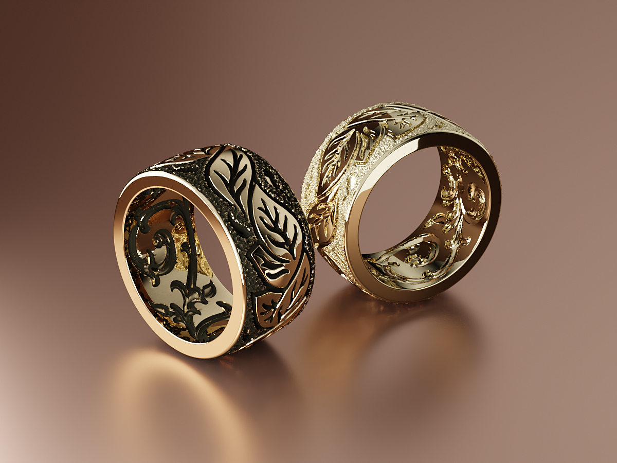 Inside-and-Out Gold Rings