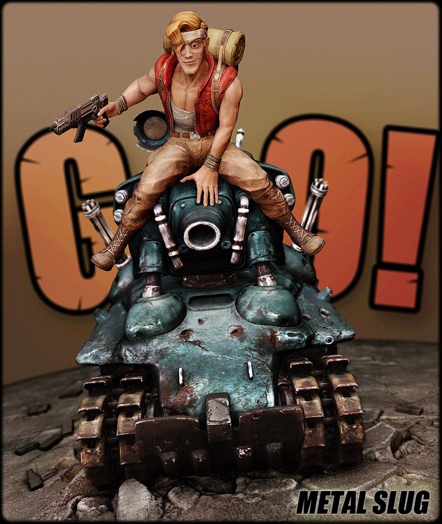 metal slug statue