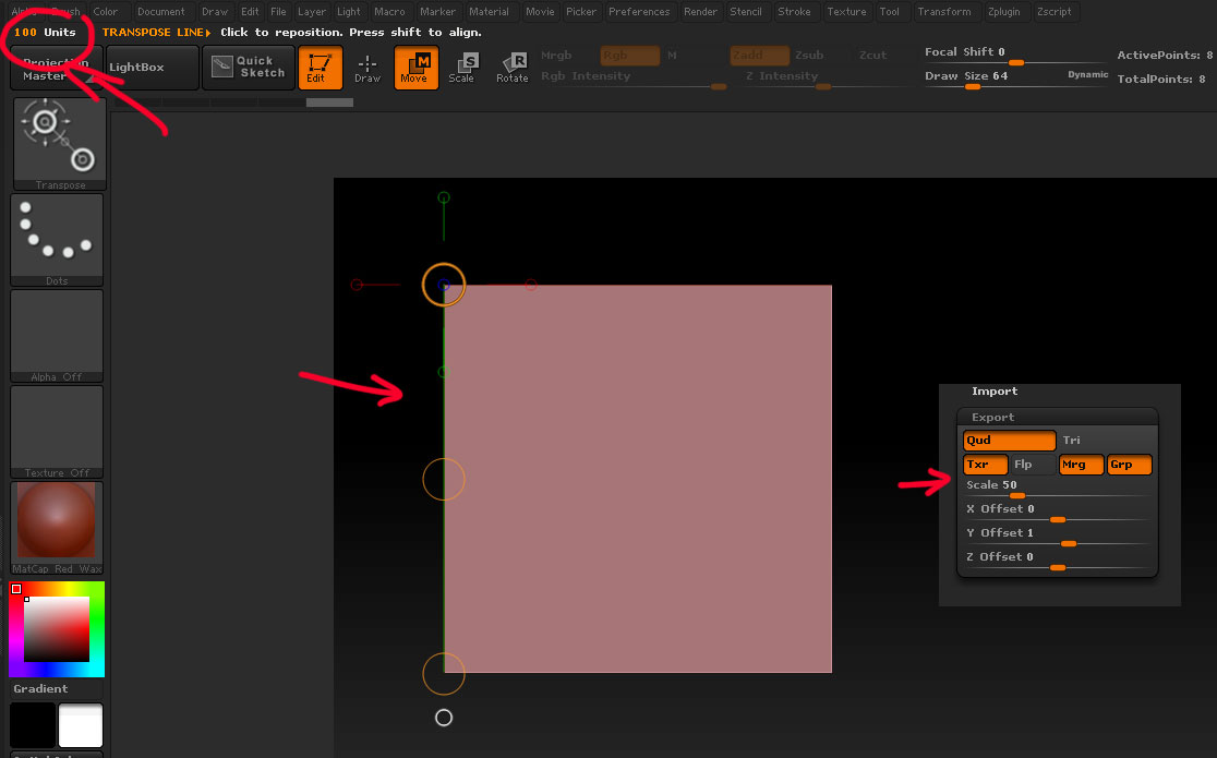 scaling zbrush fbx export