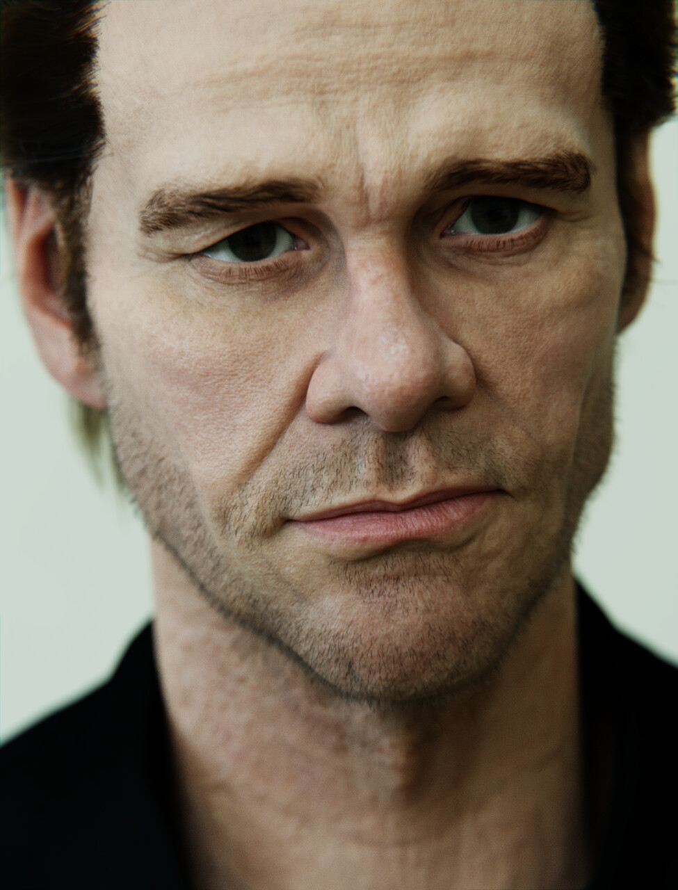 Jim Carrey Study - ZBrushCentral, image size:975x1280