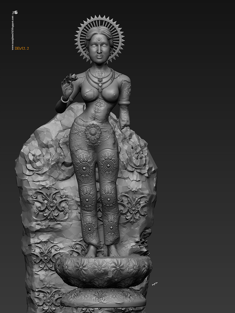 Devi2.2_Digital_SCulpture_SurajitSen_Sept2020A_WIP