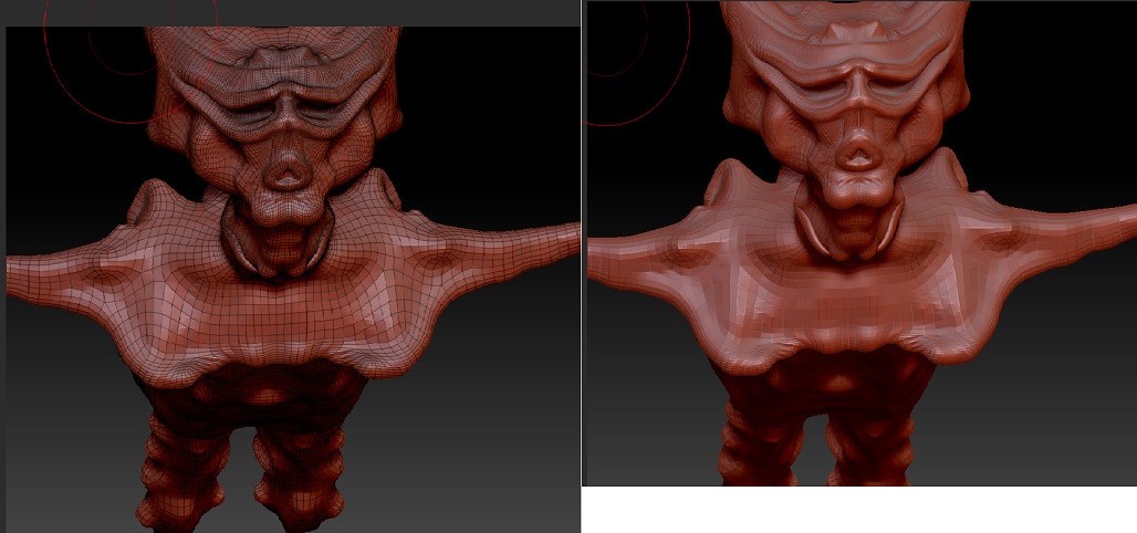 ZBrushWireFrameBurnedIntoMeshProblem.jpg