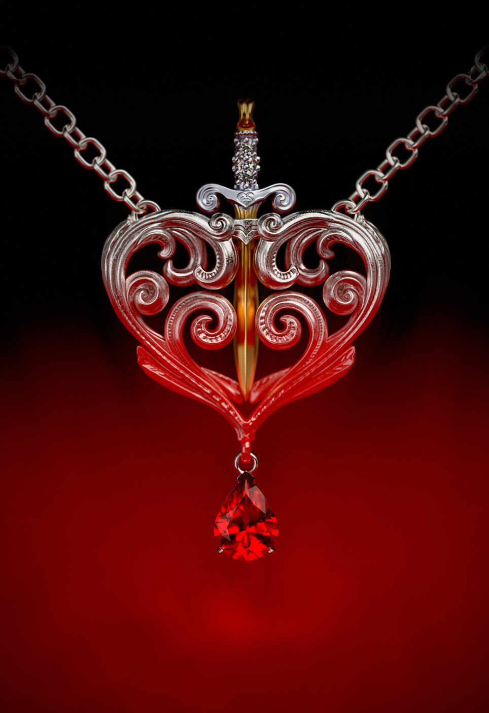 Heart&Dager-Pendant_ZBC