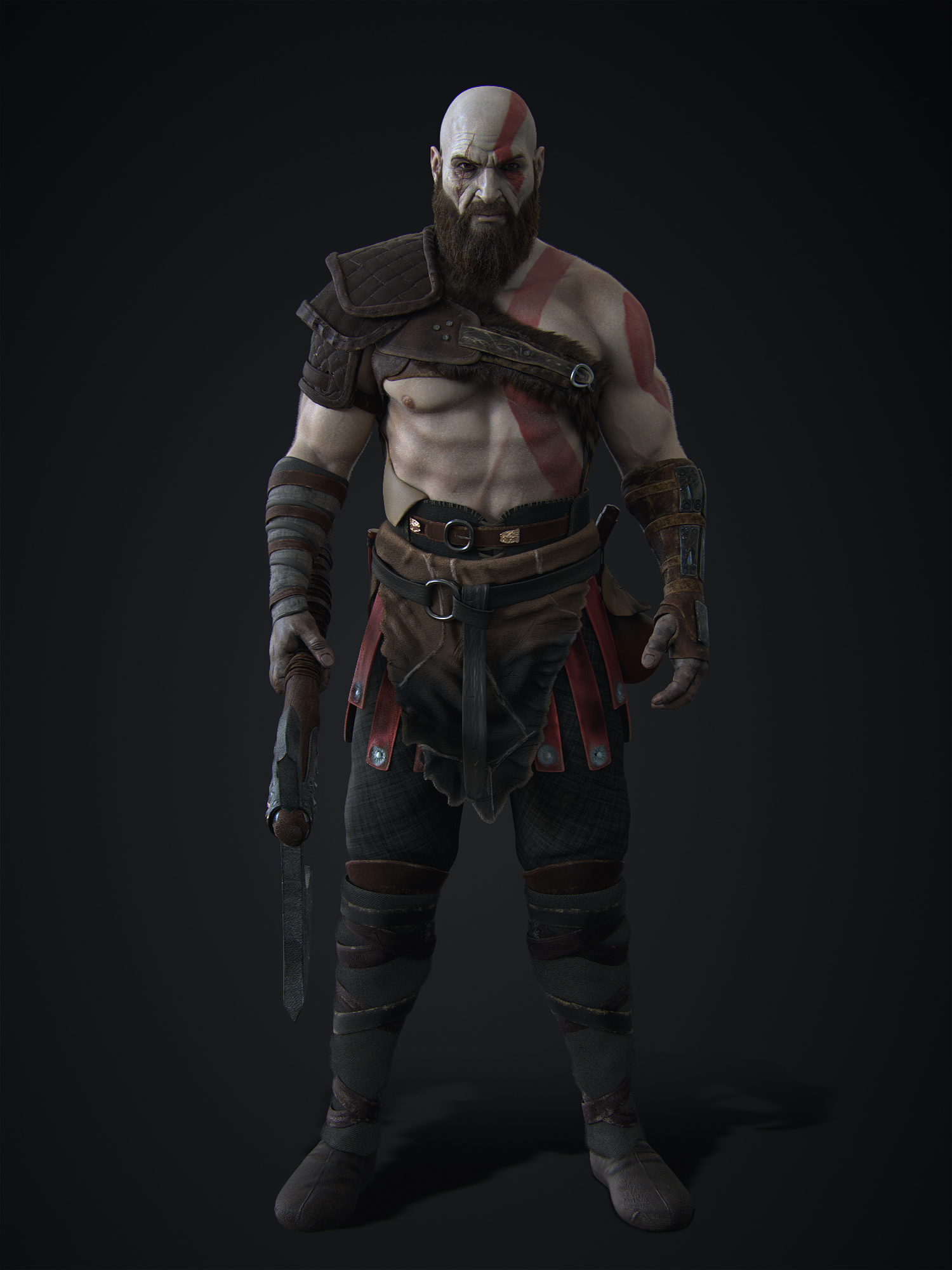 Kratos Minecraft Skin