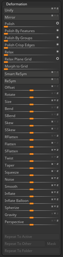Deformation Pallette