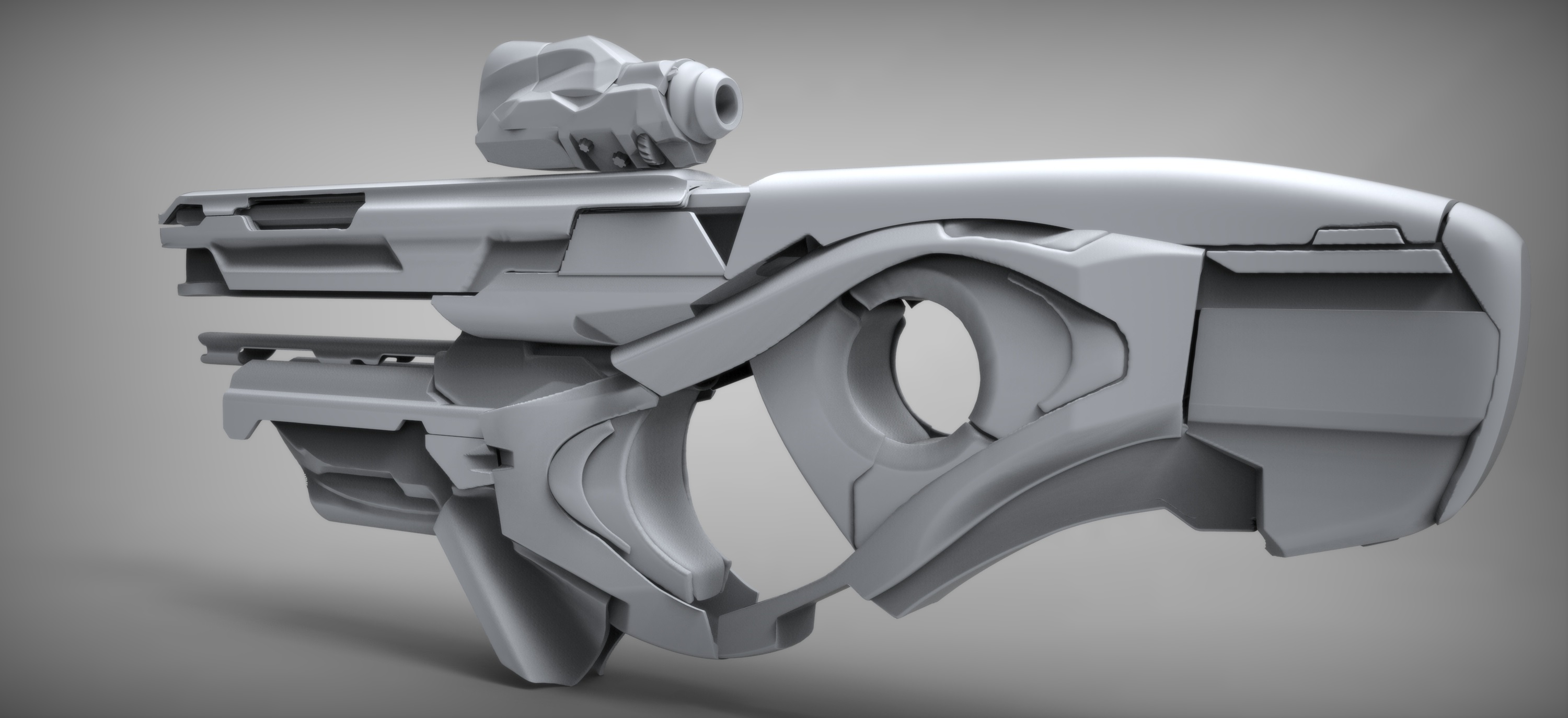 fantasy sci fi weapon zbrush