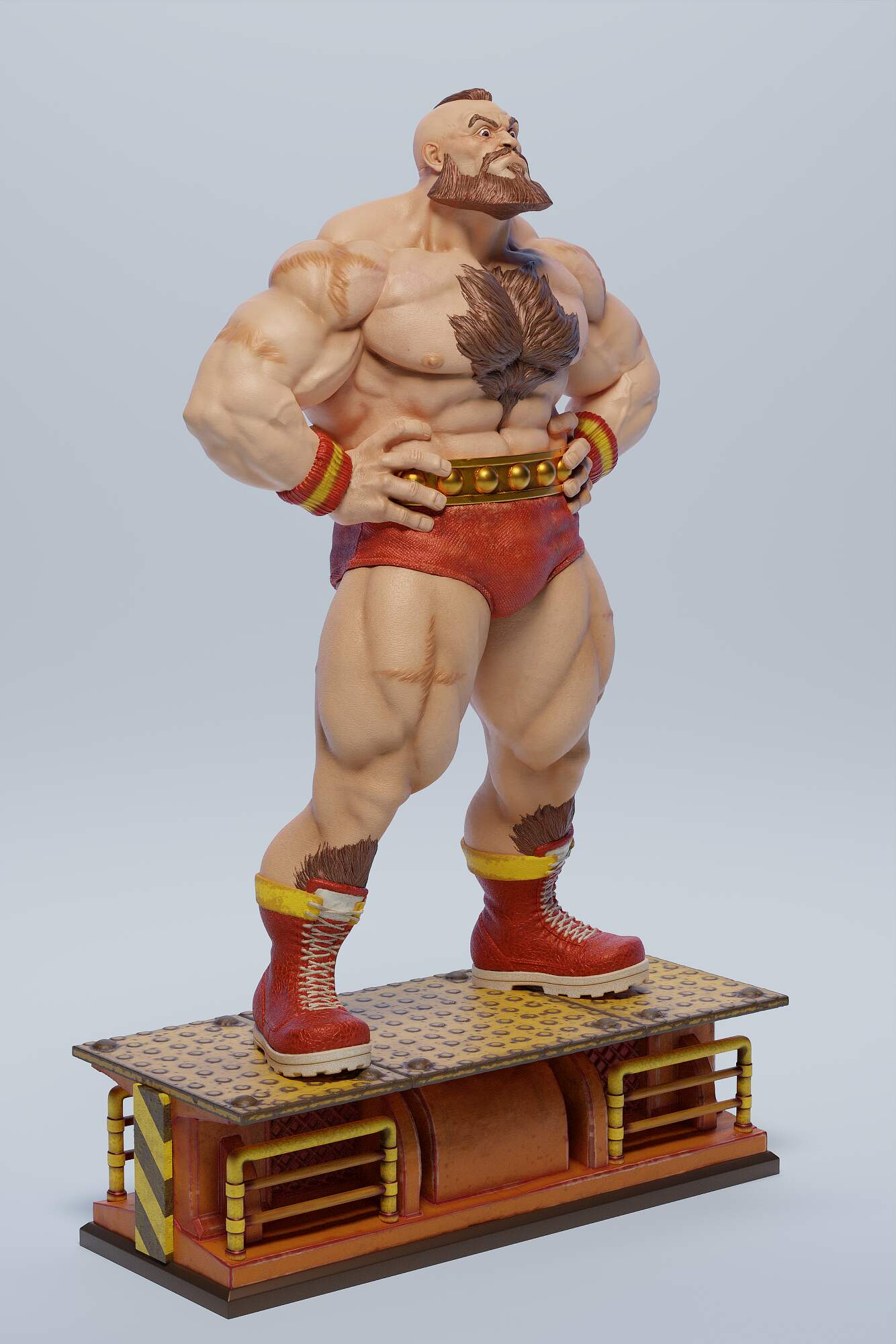 Zangief for 3D Print, 1/6 Scale Statue - ZBrushCentral