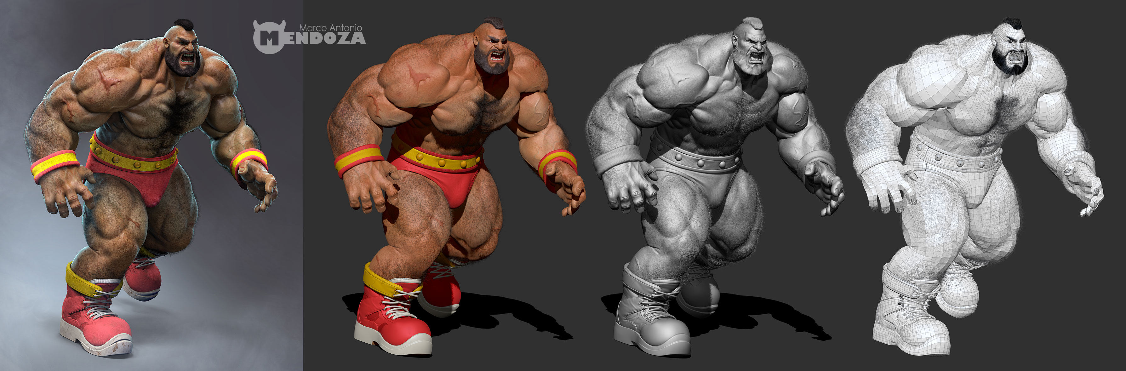 Zangief Street Fighter Fan Art - Finished Projects - Blender Artists  Community