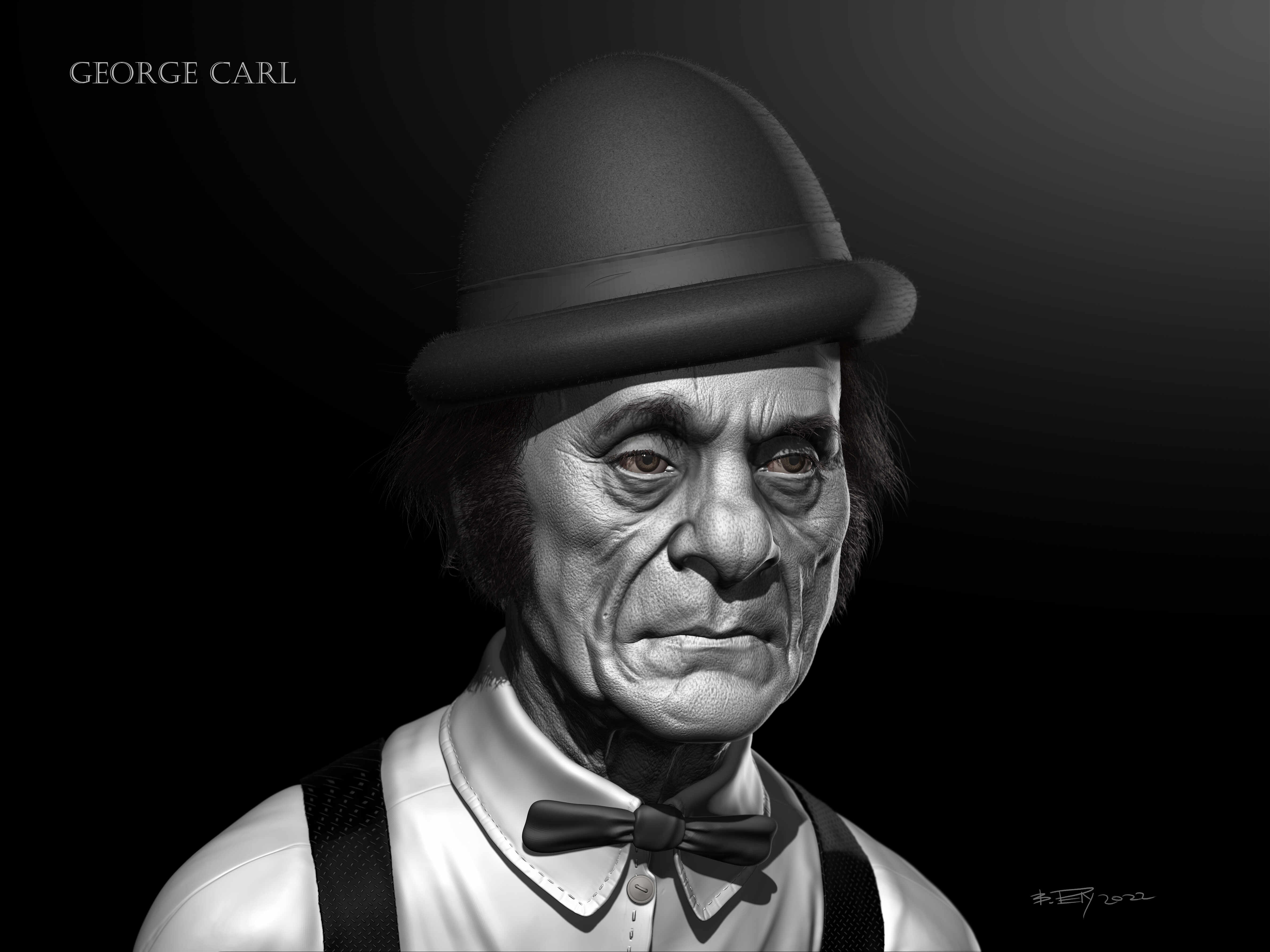 The comic actor, the clown, George Carl - ZBrushCentral