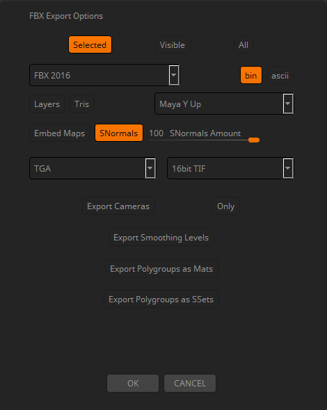 scaling zbrush fbx export