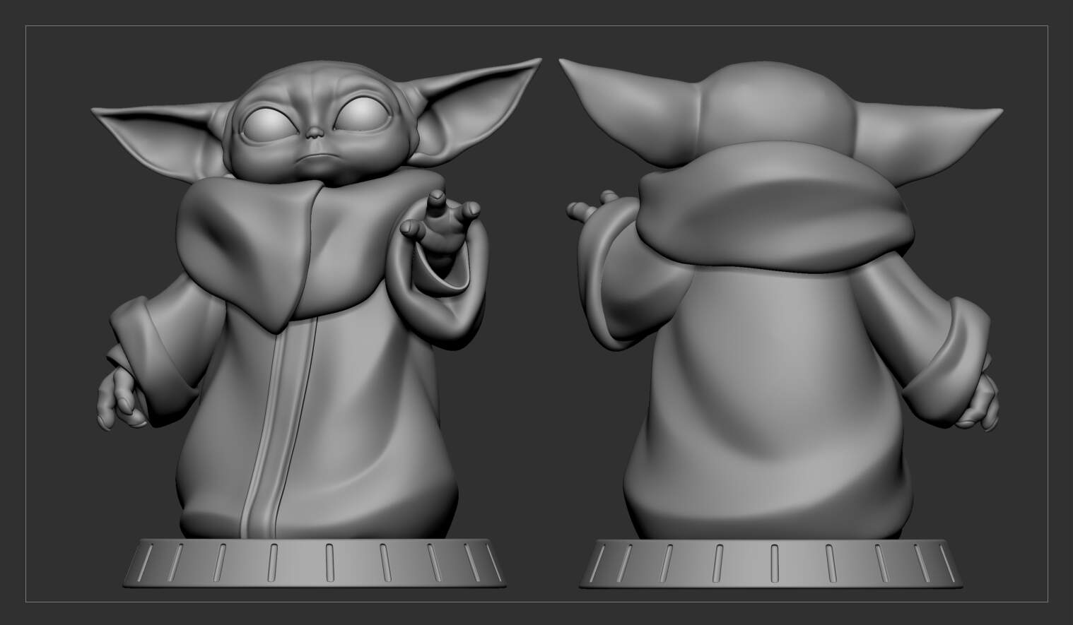 baby yoda zbrush