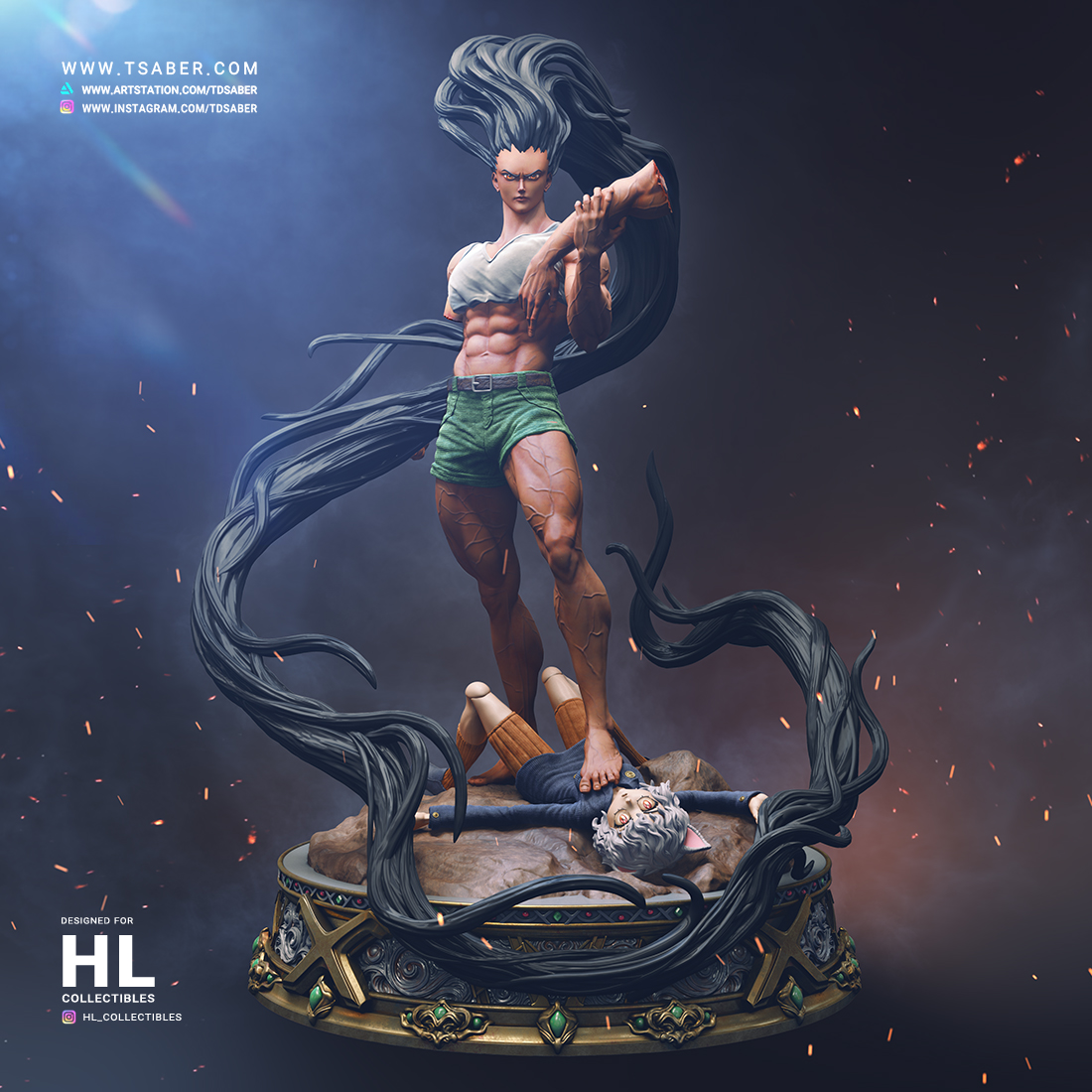 Gon Vs Pitou Hunter X Hunter Zbrush Statue Zbrushcentral