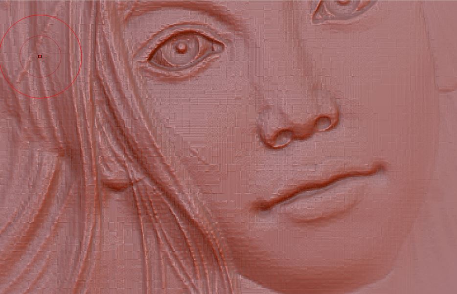 Girl Face rough from smooth alpha