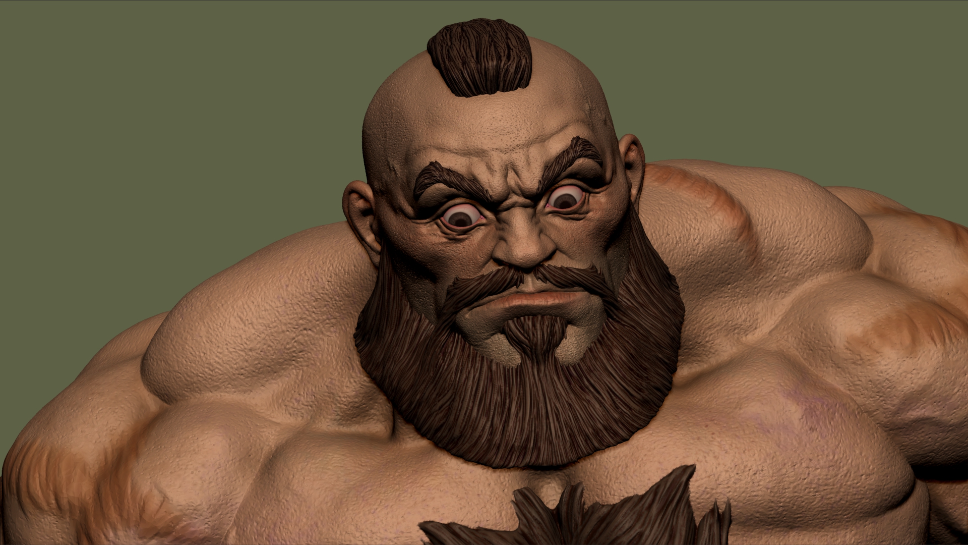 Zangief for 3D Print, 1/6 Scale Statue - ZBrushCentral