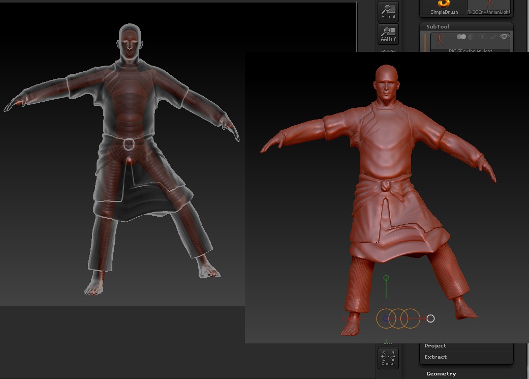 rigging a zbrush model in blender