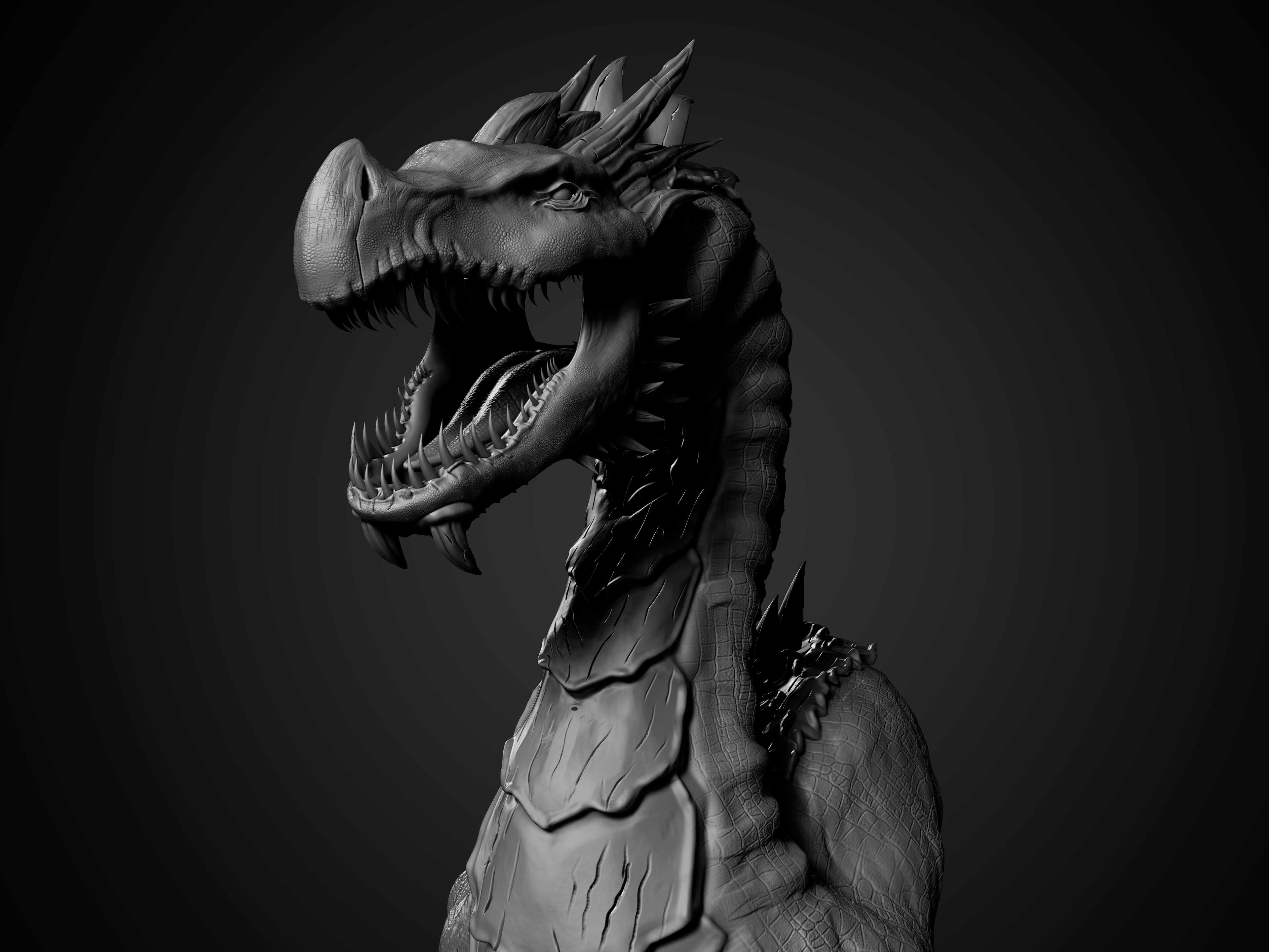 Dragon Bust Concept - ZBrushCentral