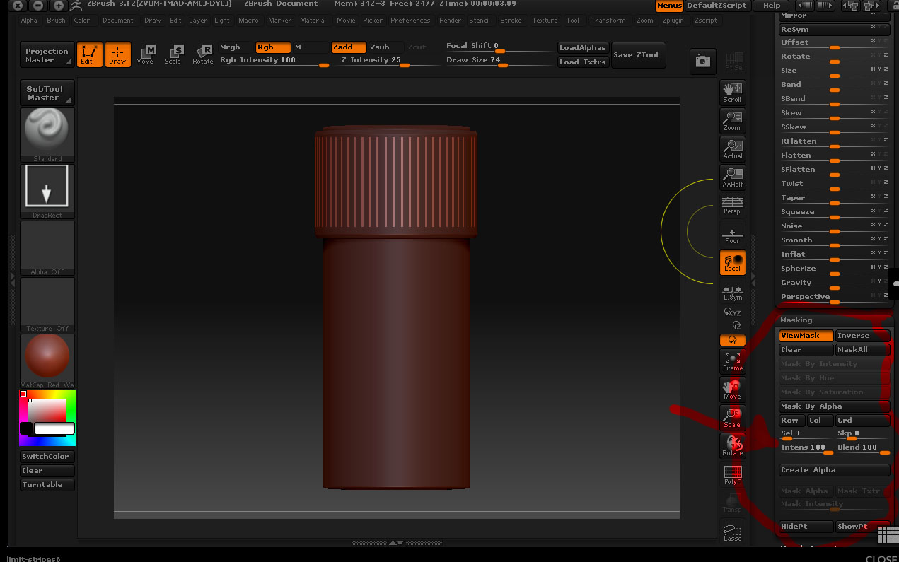 What happened to the old Zbrush masking tools like set Sel and row Col
