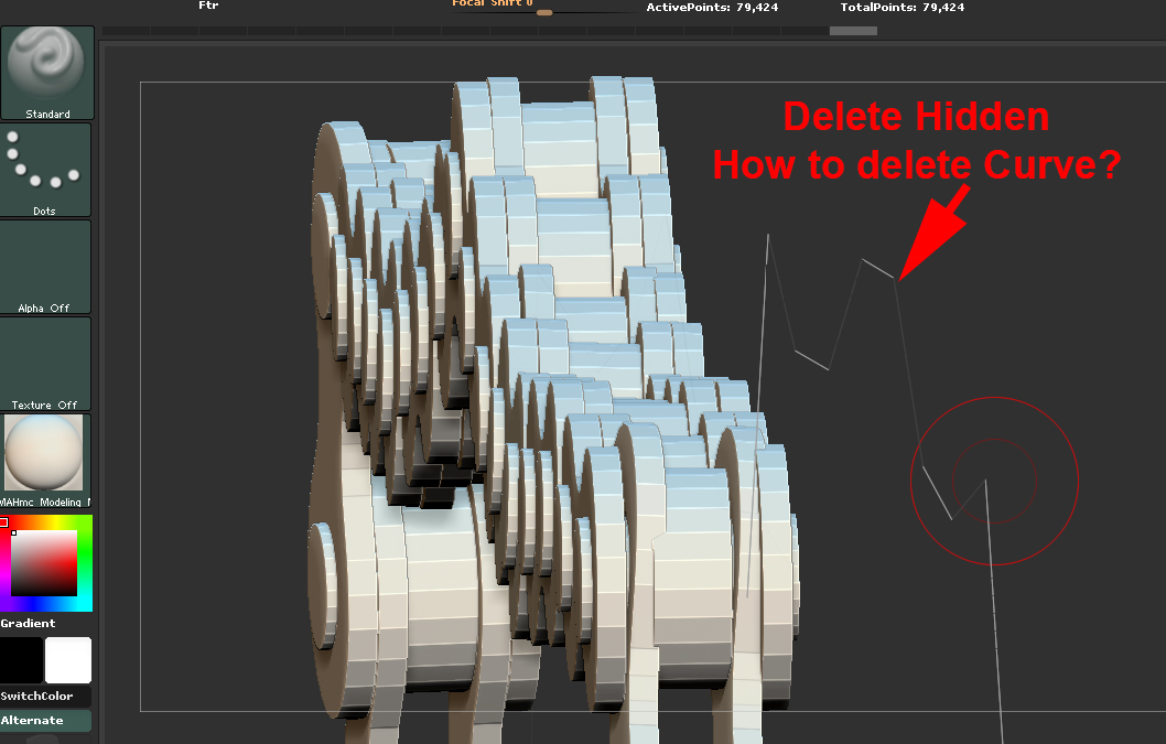 deleting curve tube zbrush