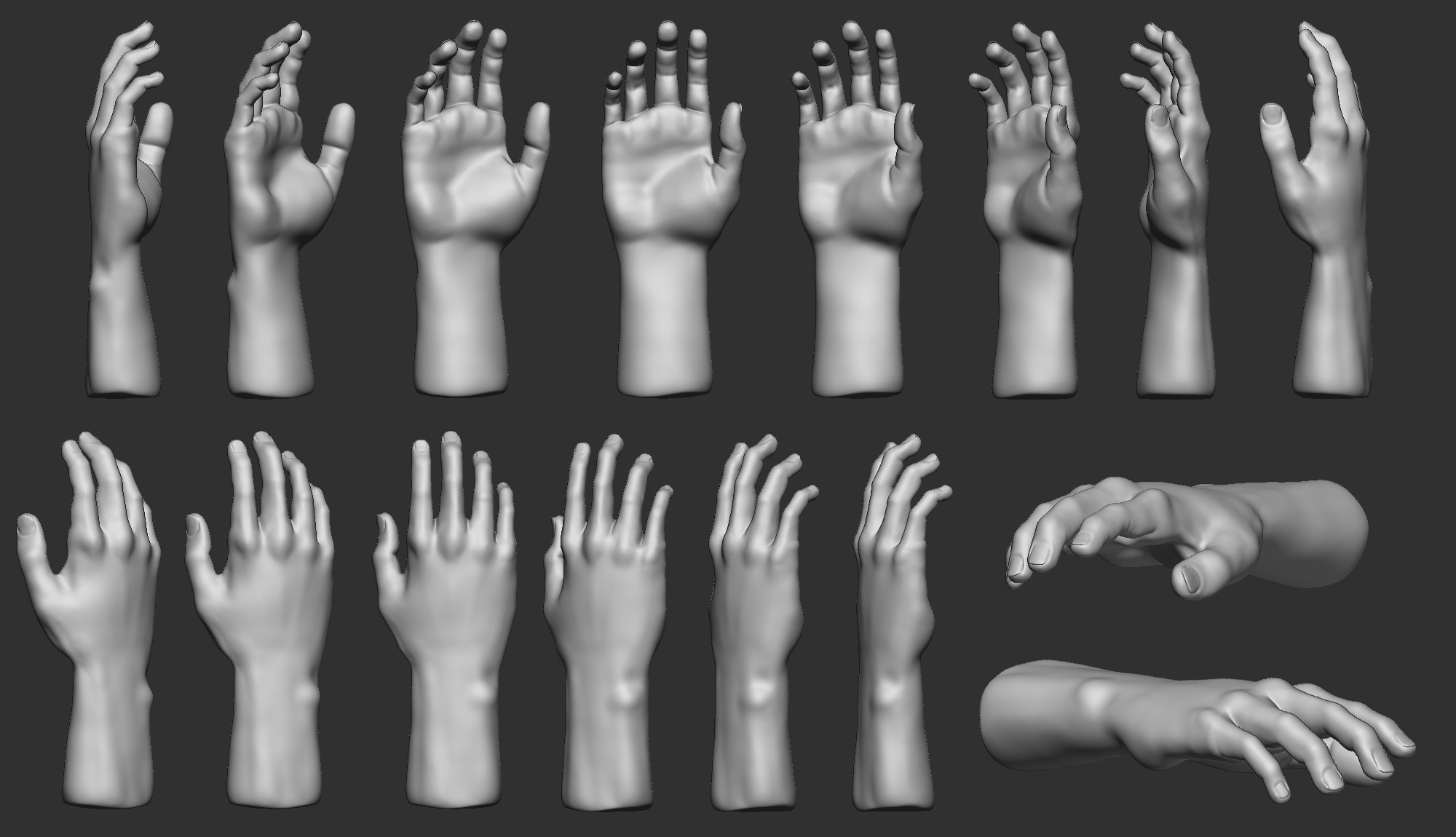 hands study zbrush