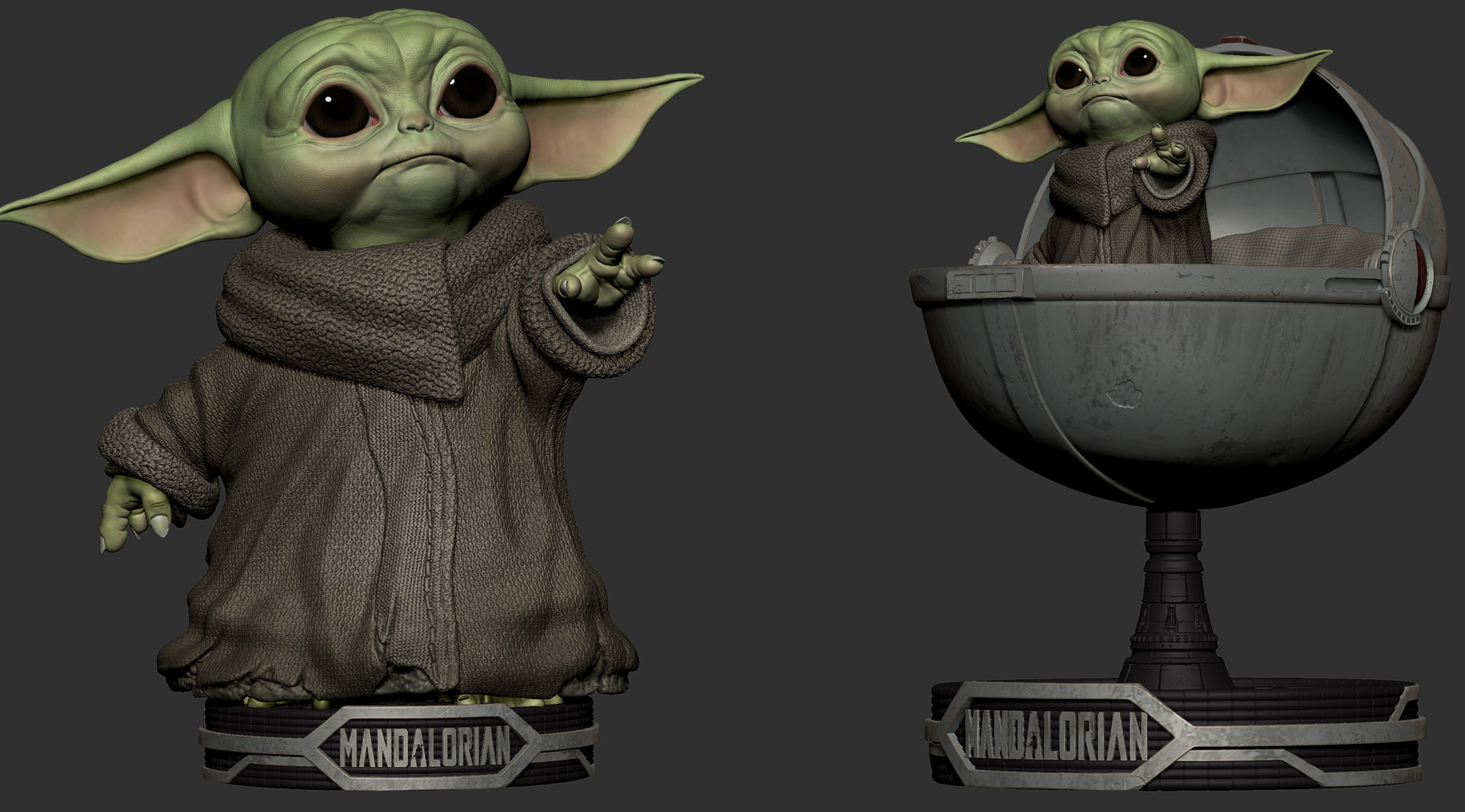 baby yoda zbrush