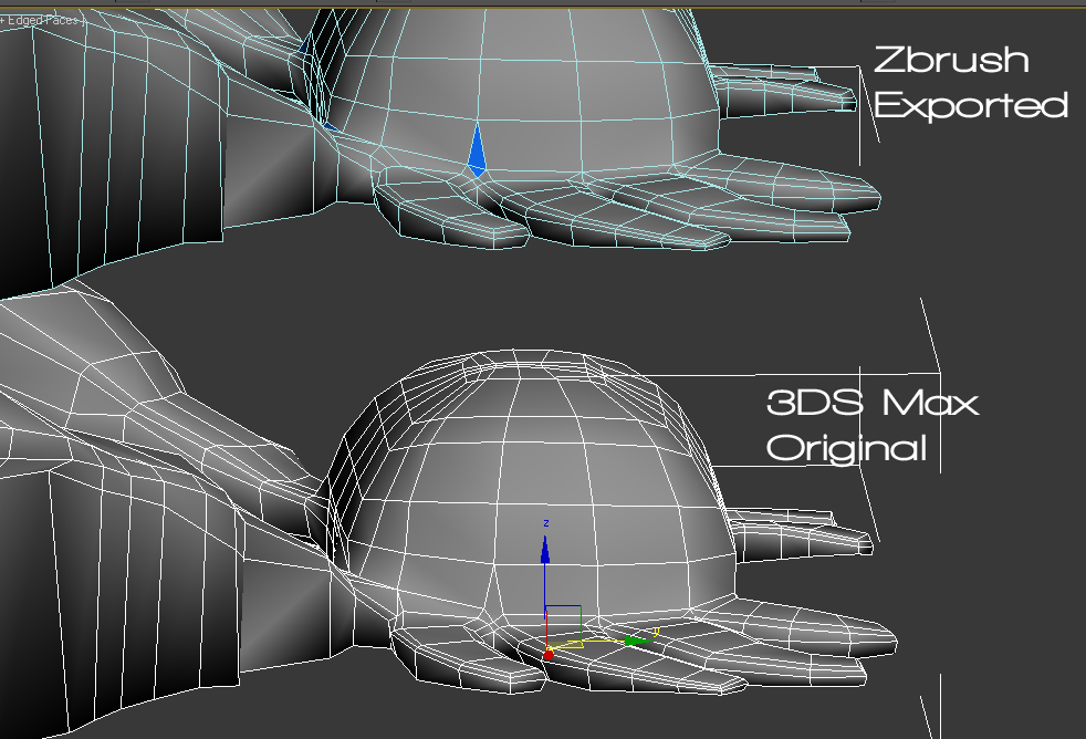 import geometry with material to zbrush