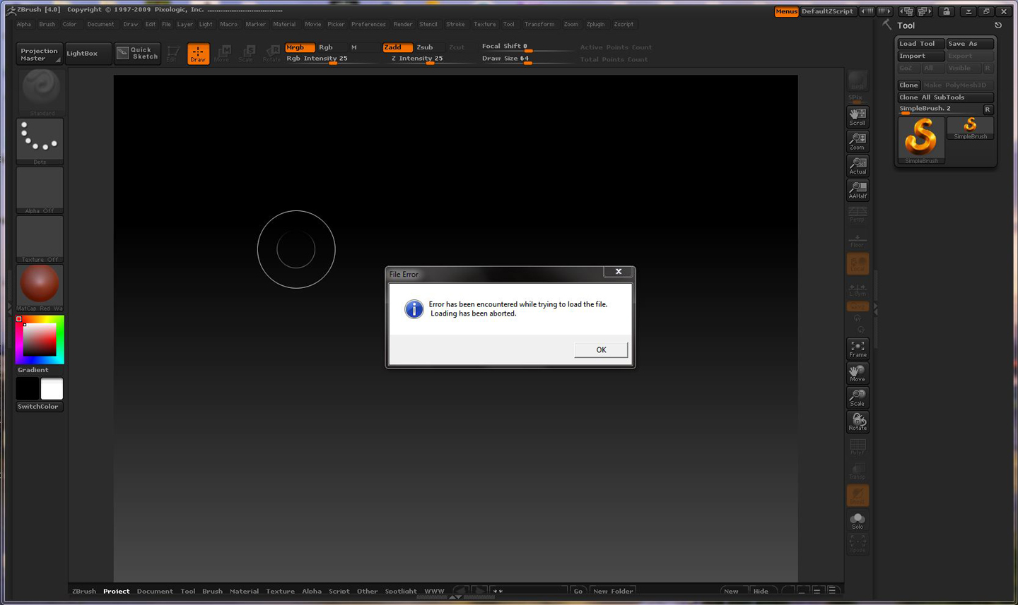 Error on Loading 4R2.JPG