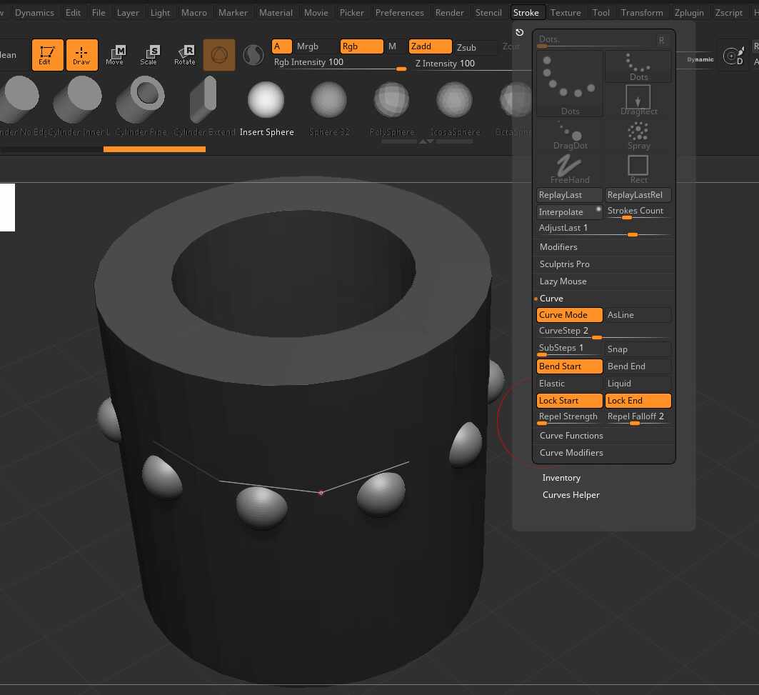 duplicate insert mesh zbrush