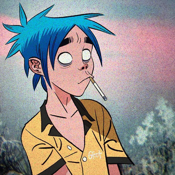 2d statue gorillaz