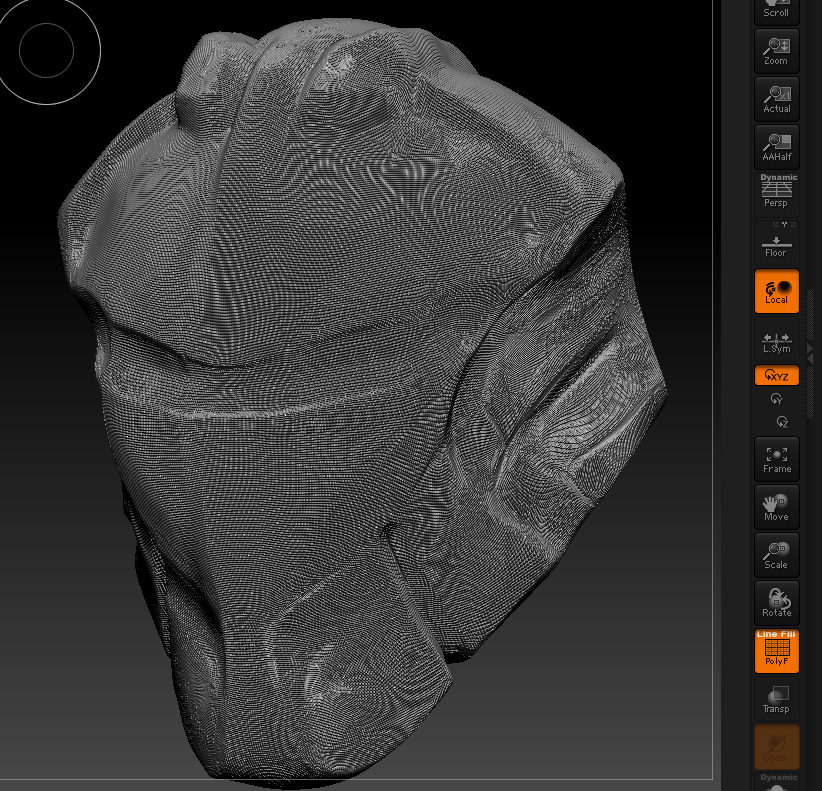 draw polyframe not working zbrush