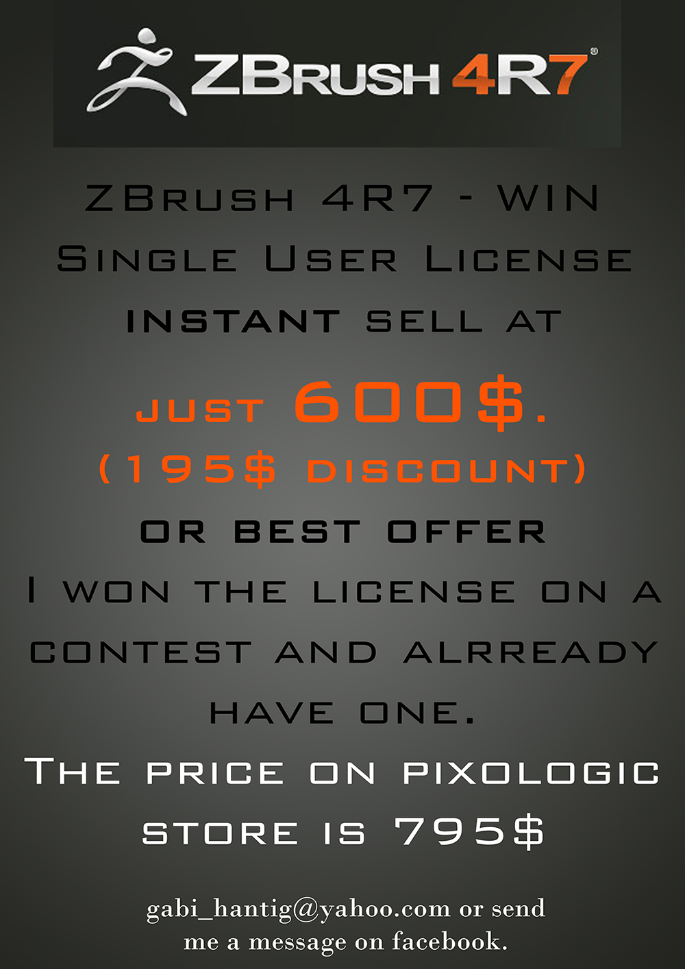 buy used zbrush license