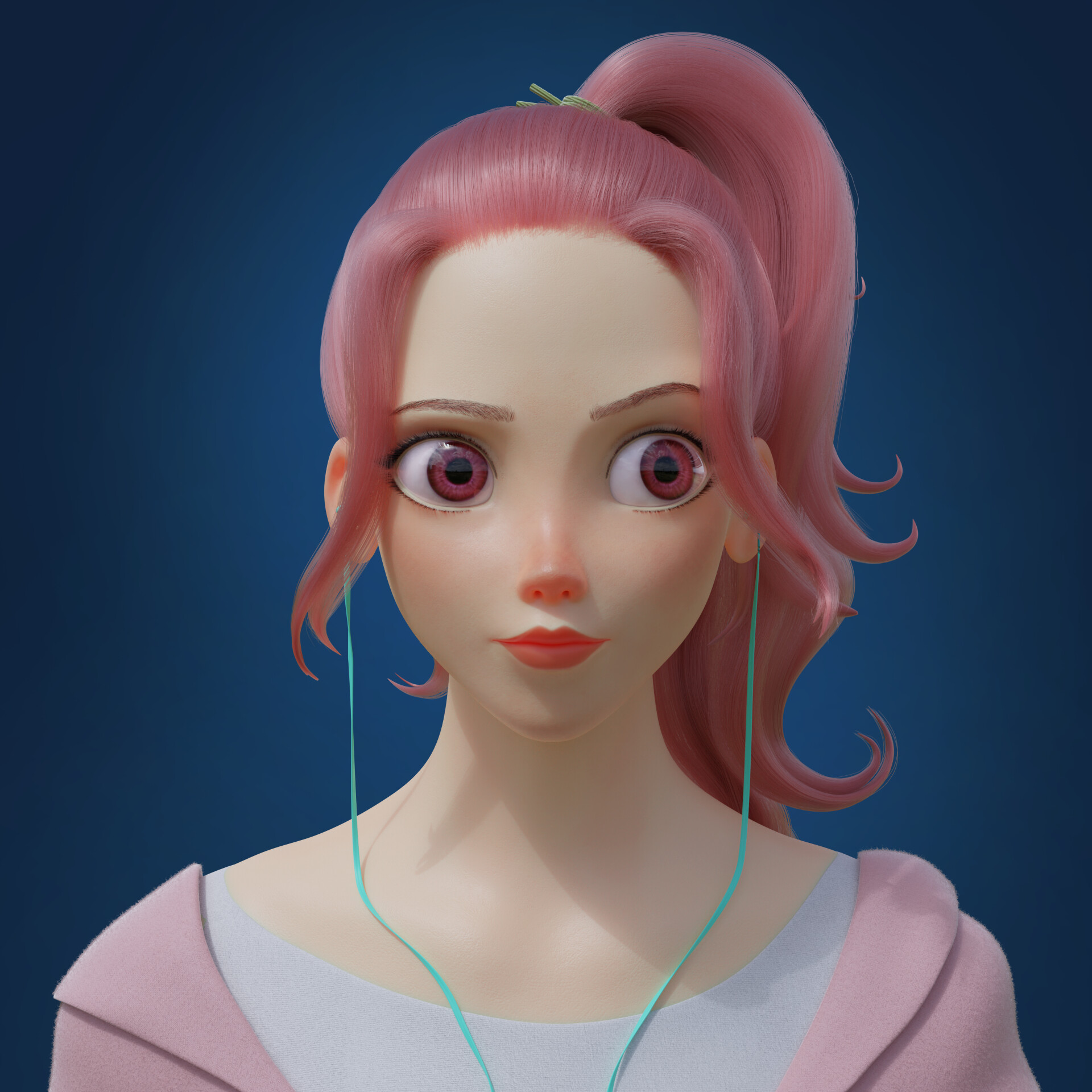 Pink Hair Girl - ZBrushCentral