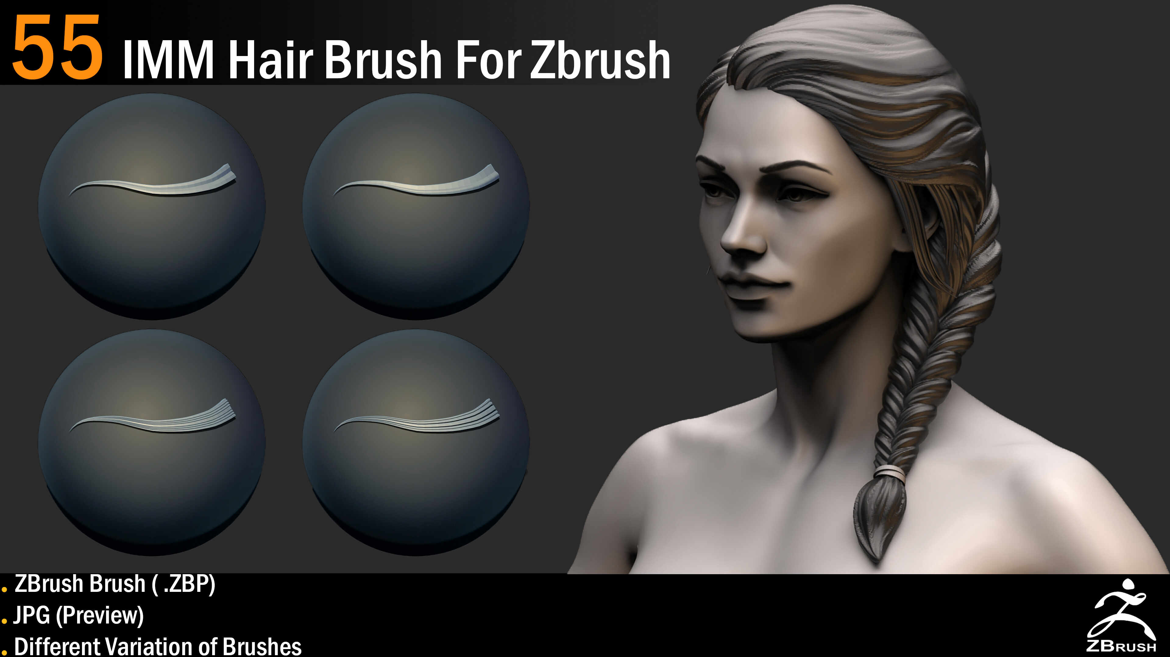 free zbrush imm hair brushes