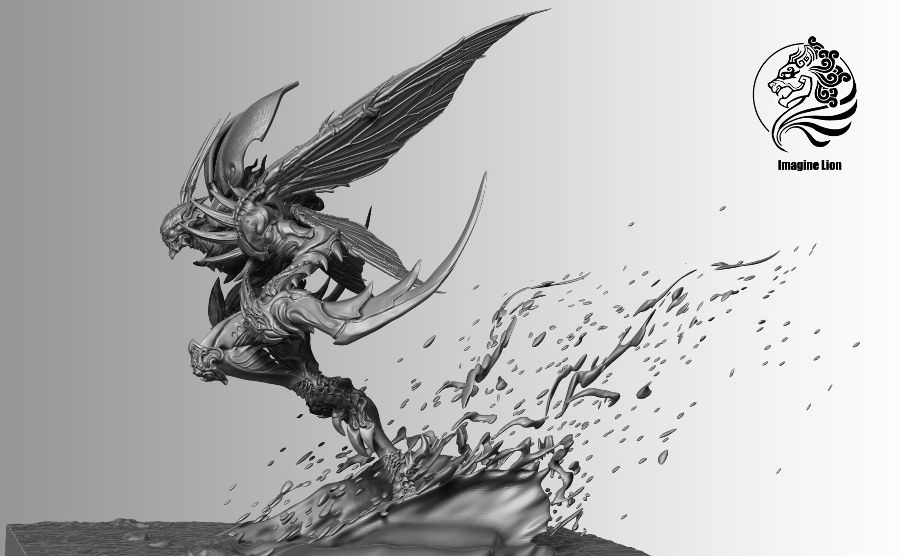 The Voidreaver--Kha'Zix （Fan art） - ZBrushCentral, image size:1838x1134